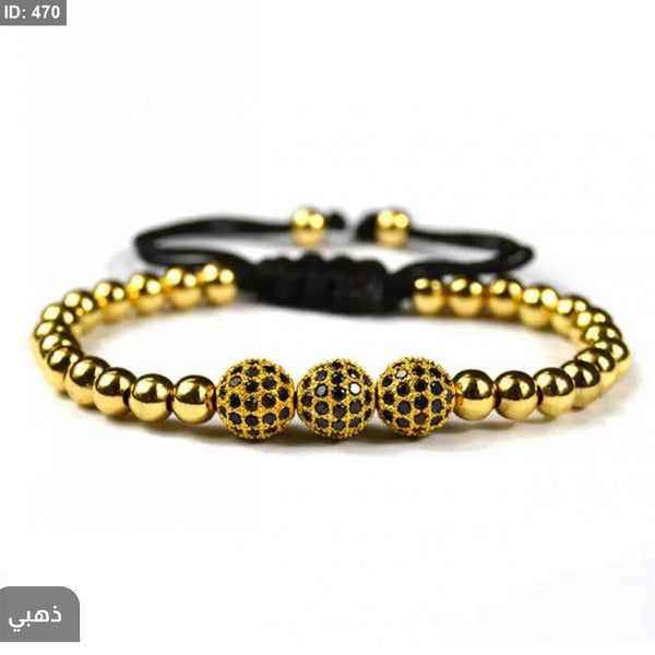 Bracelet with 3 blue balls